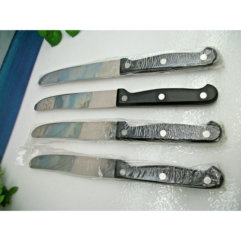 Ronco 4 Ronco SHOWTIME Full Tang Stainless Steel & Wood