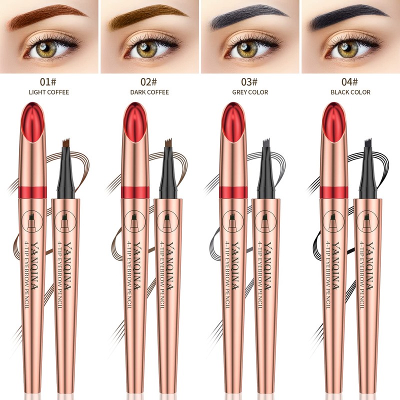 Anifer Liquid Microblading Dark Brown Eyebrow Pencil. - Waterproof, Long-Lasting,