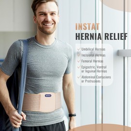 Umbilical Hernia Belt | Abdominal Hernia Belt for Men & Women | Belly Button Umbilical Hernia Binder w/ 1 Hernia Compression Pads | Ventral, Epigastric & Post Surgery Support Belts