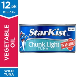 StarKist Chunk Light Tuna in Oil, 12 Oz, Pack of 12