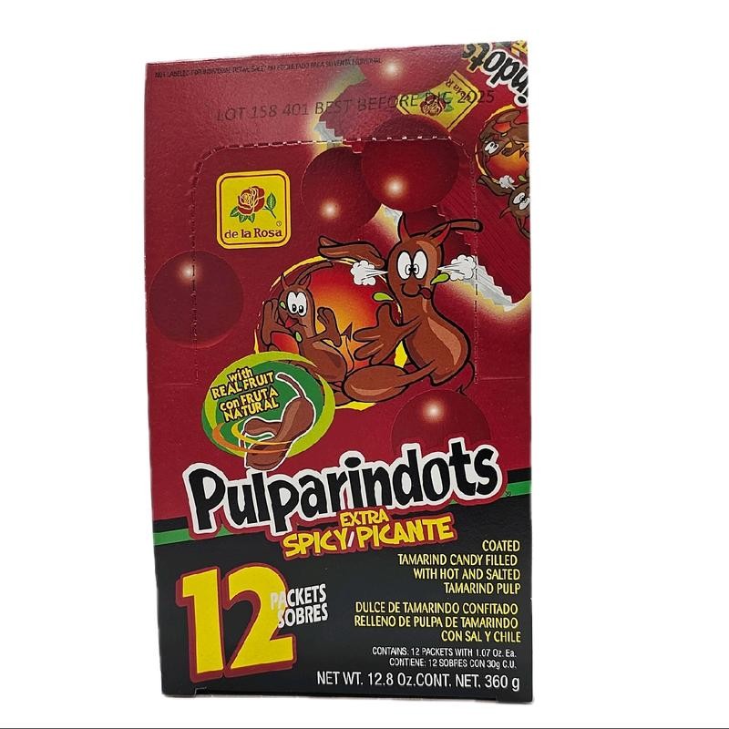 Pulparindots - coated tamarind candy filled with hot and salted