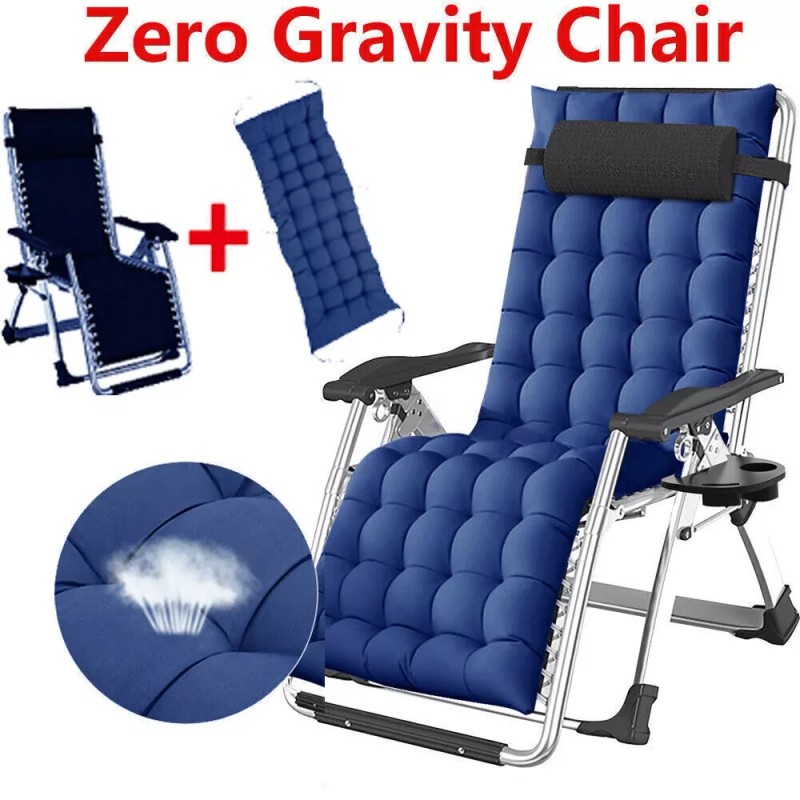 H&ZT Adjustable Chair Folding Lounge Chair Reclining Patio Chairs with
