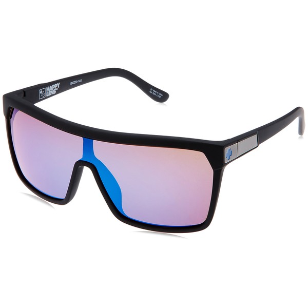 Spy Optic Flynn 670323973317 Wrap Sunglasses, 1.5 mm (Soft Matte Black/Happy Bronze/Dark Blue Spectra)