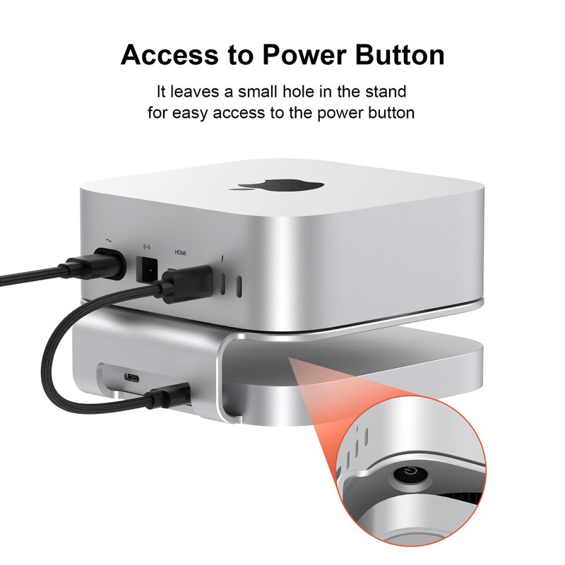 Qwiizlab Aluminum Stand Hub with SSD Enclosure, Docking Station for