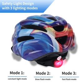 SIFVO Kids Bike Helmet Kids Helmet for Boys and Girls Bike Helmet with Light Adjustable & Lightweight Bike Helmets for Kids Ages 5-14 Youth Bike Helmet Multi-Sport 50-57cm