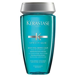 KÉRASTASE Bain Vital Dermocalm |Shampoo para Cuero Cabelludo Sensible | Elimina Impurezas, Reduce Picazón y Sensibilidad y Recupera la Ligereza y Vitalidad del Cabello | Con Glicerina y Mentol | 250ml