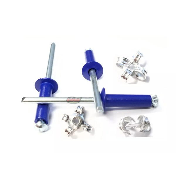 Edge Performance Products Dark Blue 3/16" Pop Rivets Aluminum Small