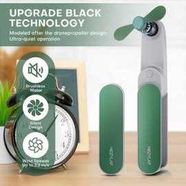 Nezylaf Handheld Mini Fan, 2 Speeds Rechargeable Travel Fan[9-15 Working Hours], Portable USB Small Pocket Fan, Personal Fan for Women,Outdoor Travel essentials