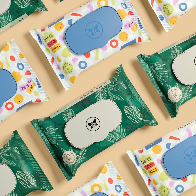 The Honest Company Hypoallergenic Toddler Flushable Wipes, 42 Count
