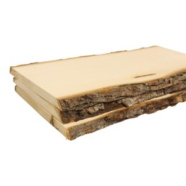 Walnut Hollow Rustic Basswood Plank with Live Edge, 7-9" Wide x 18" (Pack of 3) - for Wood Burning, Home Décor, and Rustic Weddings