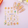 YALOJE 5D Embossed Nail Stickers, Bohemian Style Sun Moon Flower