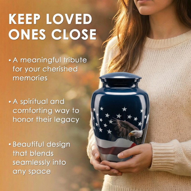 Handcrafted Urn for Human Ashes, Large Decorative Cremation Urns, Memorial