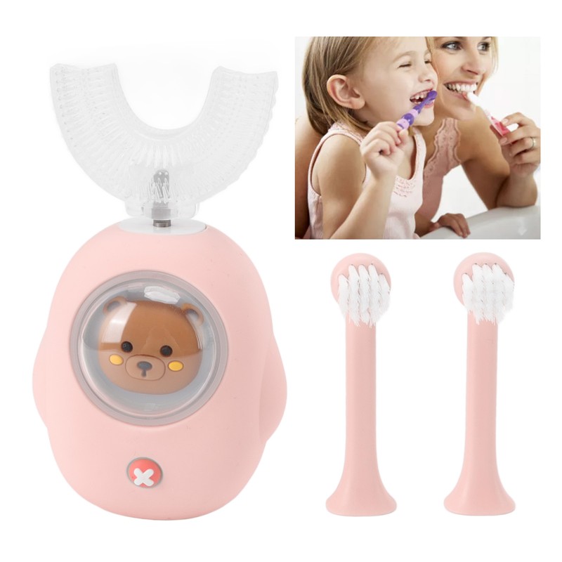 Kids U Shaped Electric Toothbrush Food Grade Silicone USB Charging