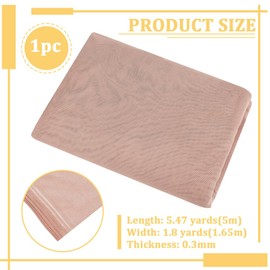 BENECREAT 5.47 Yards 4-Way Stretch Mesh Fabric, 65Inch Wide Polyester Spandex Power Mesh Lightweight Sheer Mesh for Sewing Garments, Wedding Dresses, Crafts (Rosy Brown)