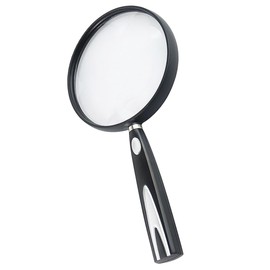Operitacx Handheld-Erkundungslupe Magnifier lupenbrille Lesehilfe die Lesebrille Handheld-Lupe Bildschirm tragbare Lupe LED Leselupen-Tool Lupe für ältere Menschen optische Acryllinse Black