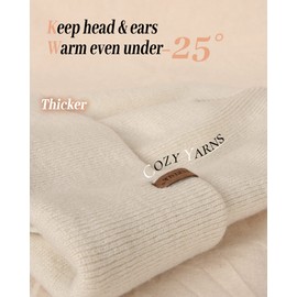 FURTALK Beanie Hats for Women Men Fleece Lined Winter Hats Soft Warm Beanie Hat Men Winter Hats for Women Beige