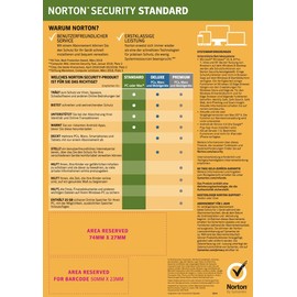 Norton Security Standard 2019 | 1 Gerät | 1 Jahr | PC/Mac/Android/iOS | Download, Aktivierungscode in Frustfreier Verpackung