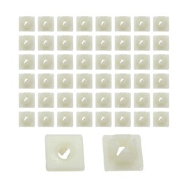Zpana 50PCS Nylon License Plate Screw Inserts, Car Front Back Mounting Screw Retainer, Vehicle Trim Nut Bracket Clip Fasteners Accessories, Universal for Trucks, SUVs, Motorcycles