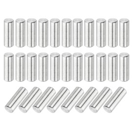 sourcing map 110Pcs Dowel Pin 3mm x 8mm Shelf Support Pin 304 Stainless Steel Shelf Pegs for Shelves Cabinets Furniture Nickel Plated, Silver Tone Plated, Silver Tone