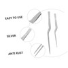 FELTECHELECTR 2pcs Stainless Steel Kitchen Tweezers Resistant Precision Clamp Tools