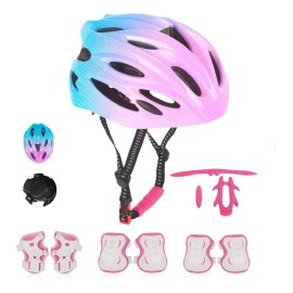 Casco Proteccin Nios Rodilleras Muequeras Coderas Kit                                                                                                 