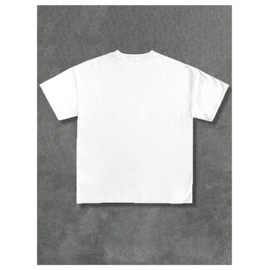 COZYEASE Men's Graphic Tees Letter Print Casual Short Sleeve T Shirts Summer Tops Vintage Tees Car White Medium