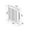 Black Air Vent Grille with Fly Screen and Fitting Frame