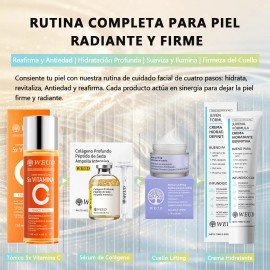 Kit Facial Weud Antiedad Firmeza: Tónico, Sérum, Ojos, Crema