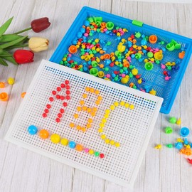 DERAYEE Creative Mosaic Puzzle 296 Pieces Colorful Educational Games Gift for Children 3 4 5 Years Develops Creativity