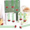 CiciBear 24 Pack Watermelon Necklace Party Favors with Mardi Gras
