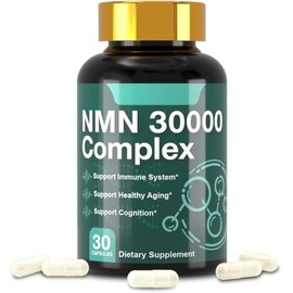 Suplemento complejo NMN 6 en 1 (mononucleótido de nicotinamida) 300 mg - Aumenta los niveles de NAD+, apoya el antienvejecimiento, la regeneración cel