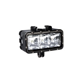 Bresser 8785201 Action Camera LED Leuchte mit drei verschiedenen Leuchtstufen(High/ Low/ SOS), bis zu 30 m wasserdichtem Gehäuse für Tauchgänge und austauschbarem Akku, schwarz