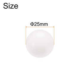 sourcing map 20pcs POM Bearing Balls 25mm Solid Plastic Bearing Balls, Precision POM Balls