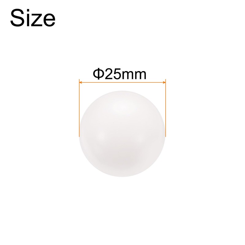 sourcing map 20pcs POM Bearing Balls 25mm Solid Plastic Bearing