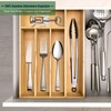 guiogc Bamboo Silverware Drawer Organizer, Silverware Organizer, Silverware Utensil Tray