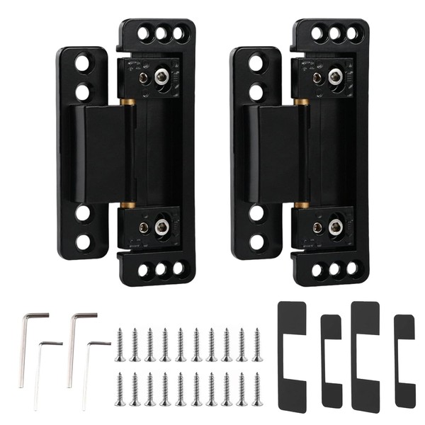 Ultra-Thin Concealed Hinges, 2Pack Hidden Door Hinges Invisible for Secret
