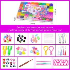LKTINGOV 5000+Colorfur Loom Rubber Bands Set,Color Rubber Bands for Bracelet Making Kit DIY Band Bracelet Mega Refill Kit Girls Gift to Improve Imagination,X-mas Birthday Gift for Kids