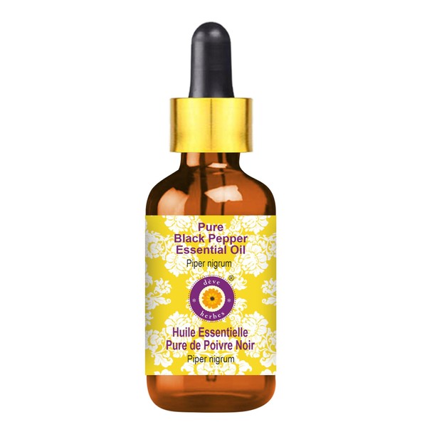Deve Herbes Pure Black Pepper Essential Oil (Piper nigrum) with