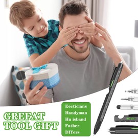 Gifts for Men, 10 in 1 Multifunctional Ballpoint Pen, Tactical Pen, Multifunctional Pen, Technology Gadgets for Men, Valentine's Day Gifts for Him, Small Gift for Dad, Grandpa