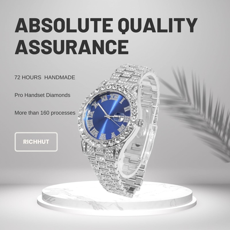 richhut Luxury Diamond Watch for Kids Teen - Iced Out
