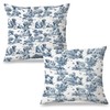 Exqcom Blue and White Chinoiserie Labrador Retriever Pillow Covers 18x18