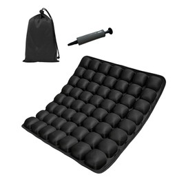 56 Air Cells Travel Cushion, 3D Inflatable Seat for Airplane, Car, Office Chair & Wheelchair, Portable & Comfortable Air Cushion for Long Flights, Driving & Sitting