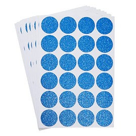 360 Pack Round Blue Glitter Dots, Sparkle Stickers for Invitations, Envelopes, and DIY Crafts (1 in)