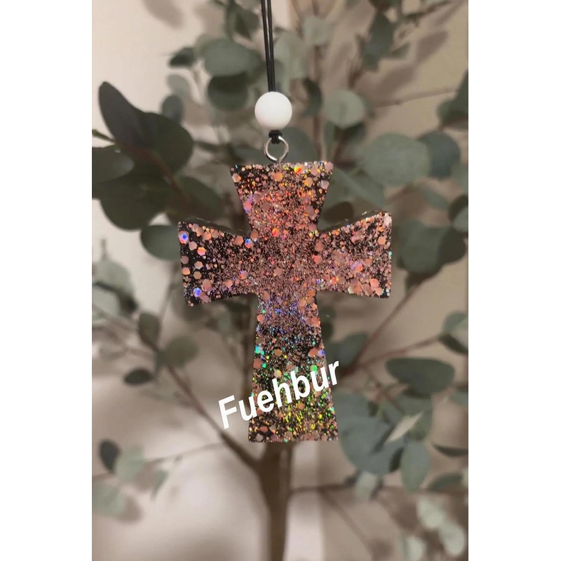 【300+ Design Optional】 Fuehbur Cross Pendant Freshie Mold, Silicone Epoxy