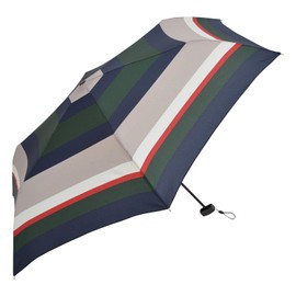 Nifty Colors (nihutexikara-zu) Folding Umbrella with Multi Border Flat 6 Bones
