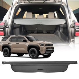 OPS AOTO for All-New 2025 Toyota 4Runner Cargo Cover,Carbon Fiber Texture Retractable Trunk Cover Fits for Toyota 4Runner 2025 Accessories Rear Trunk Security Protector