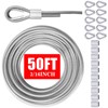 VIVBOO Stainless Steel Cable & Wire Rope 3/16" Vinyl Coated