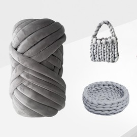 CAIJ Bulky Arm Knitting Wool 500 g Thick Wool Yarn Bulky Arm Knitting Wool Thick Wool for Hand Knitting, Tube Yarn Arm Knitting Wool Chunky Yarn for Bags Blankets Baskets Pet Nests