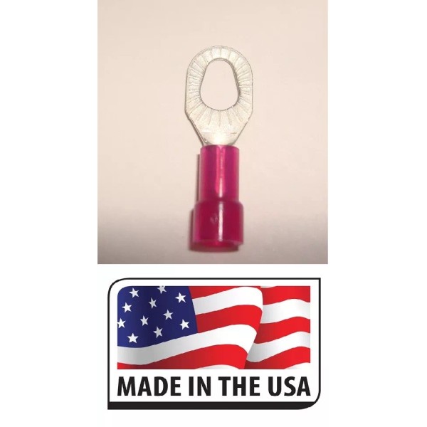 MADE IN USA (50) 22-18 RED NYLON RING MULTI SIZE