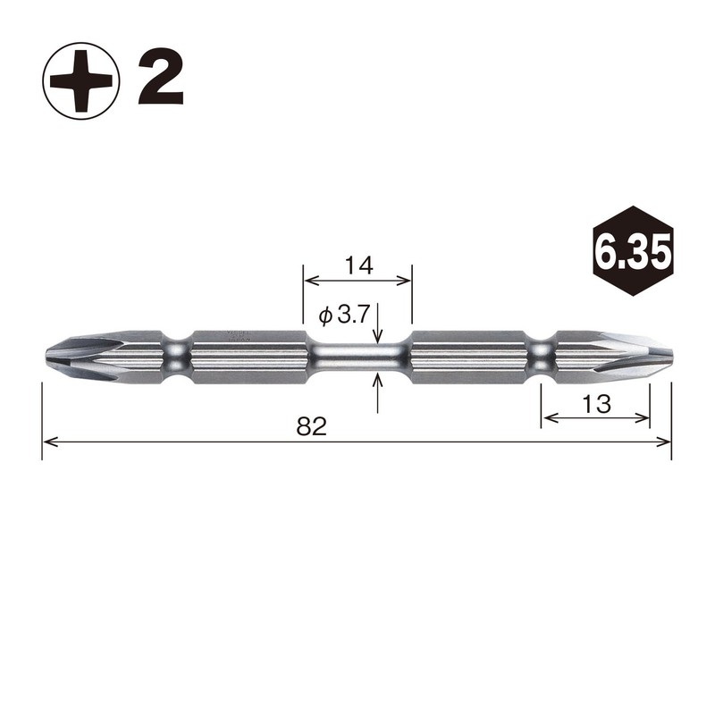 VESSEL RT10P2082F True Torsion Bit, +0.08 x 3.2 inches (2
